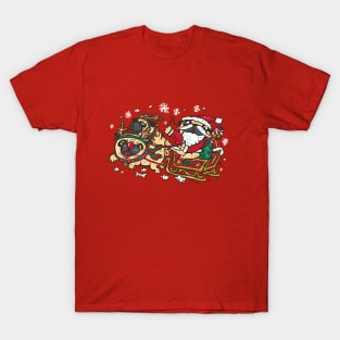 Santapug and Rudolph T-Shirt